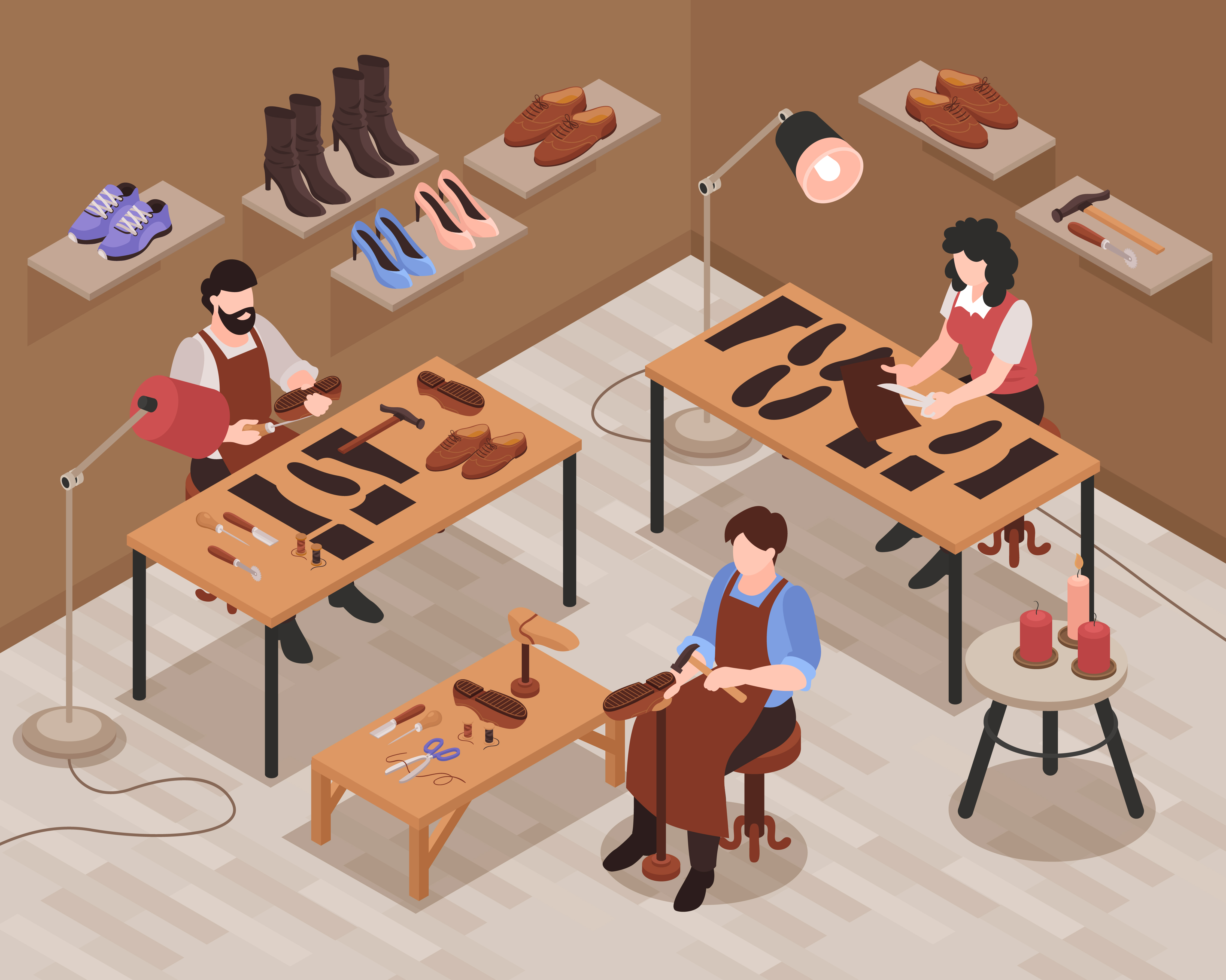 Tefillah team crafting sneakers